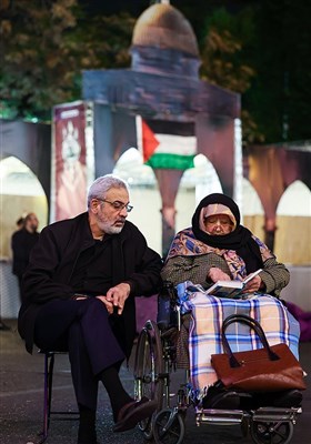 مراسم احیای شب بیست و سوم در میدان فلسطین
