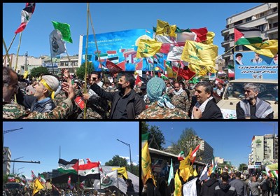  در حال بروزرسانی/ حضور پرشور مردم تهران در راهپیمایی روز قدس/ تاکید راهپیمایان بر حمایت بیشتر از گروه‌های مقاومت 