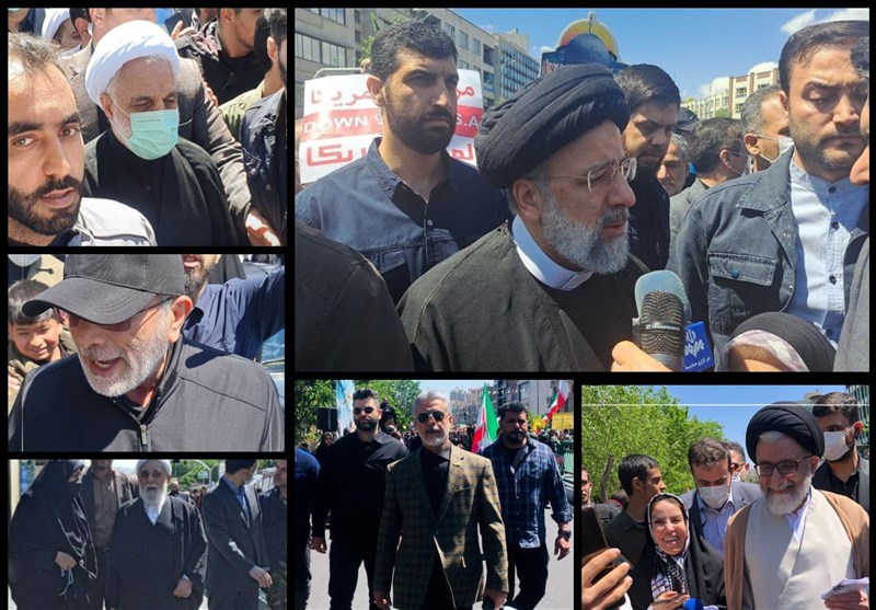 کدامیک از شخصیت‌ها در راهپیمایی روز قدس تهران حضور داشتند؟