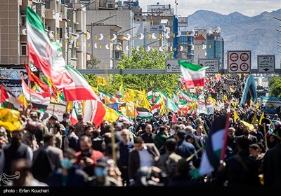 مسيرات حاشدة في طهران بمناسبة يوم القدس العالمي