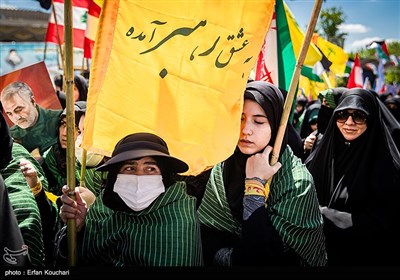 مسيرات حاشدة في طهران بمناسبة يوم القدس العالمي
