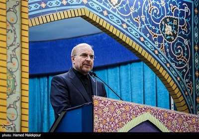 حضور و سخنرانی رئیس مجلس شورای اسلامی در راهپیمایی روز جهانی قدس