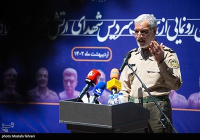 سخنرانی امیر سرتیپ محمد محمودی در آیین رونمایی از سردیس شهدای ارتش