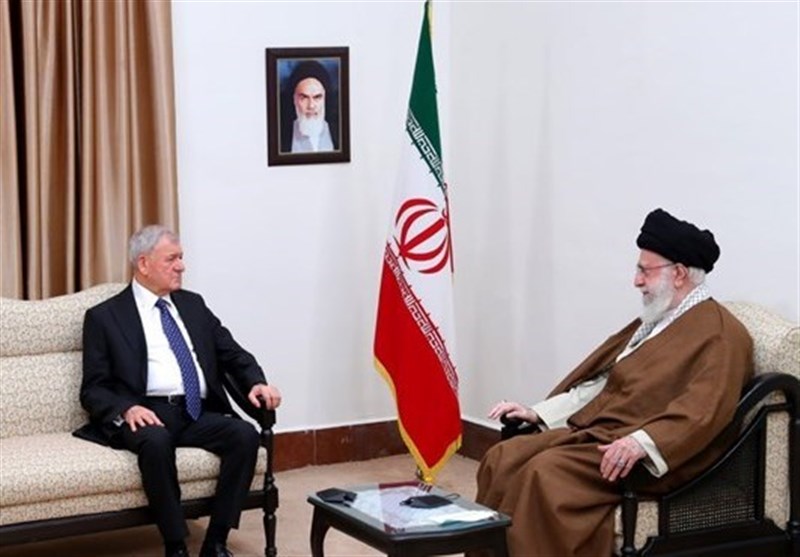 رئیس جمهور عراق با امام خامنه‌ای دیدار کرد