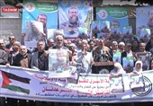 اختصاصی| اجتماع مردم غزه در برابر مقر صلیب سرخ در محکومیت ترور شهید شیخ «خضر عدنان»