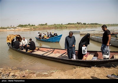 تردد خطرناک اهالی روستاهای عنافچه با قایق