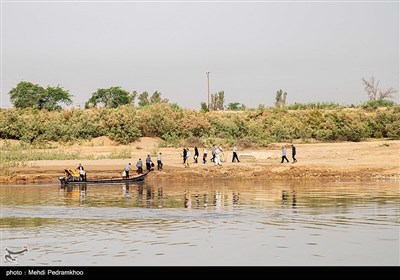 تردد خطرناک اهالی روستاهای عنافچه با قایق