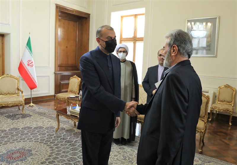 שר החוץ האיראני שוחח עם זיאד אלנח'אלה, מזכ"ל הג'האד האסלאמי