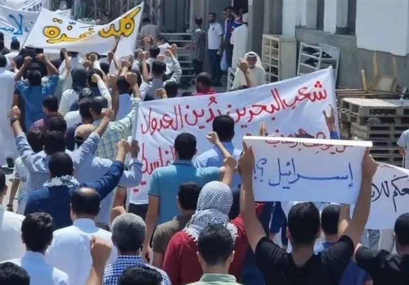 تظاهرات بحرینی‌ها در محکومیت جنایات اشغالگران اسرائیلی