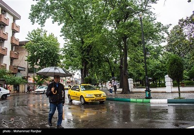 بارش باران بهاری رشت