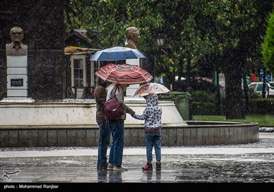 بارش باران بهاری رشت