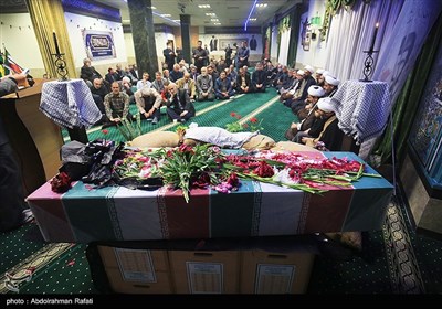مراسم وداع با پیکر شهید احمد ظفری در همدان
