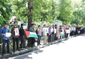 تجمع دانشجویان در محکومیت جنایات اخیر رژیم صهیونیستی