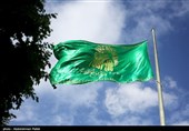 اهتزاز پرچم رضوی در تبریز