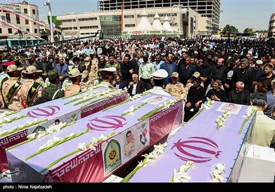 تشییع شهدای حمله تروریستی سراوان در مشهد