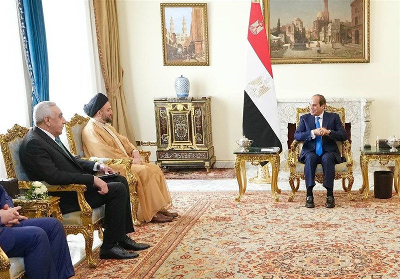 رایزنی حکیم و السیسی در قاهره؛ تاکید بر حل بحران‌های منطقه از طریق گفت‌وگو