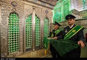 گلباران مضجع شریف شاهچراغ (ع) به مناسبت میلاد امام رضا (ع)