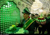 گلباران مضجع شریف شاهچراغ (ع) به مناسبت میلاد امام رضا (ع)