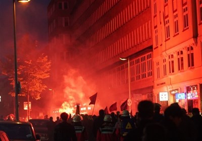  ناآرامی در لایپزیگ آلمان بعد از ممنوعیت اعتراضات 