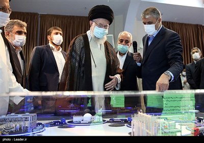 Ayatollah Khamenei Visits Exhibition of Nuclear Achievements