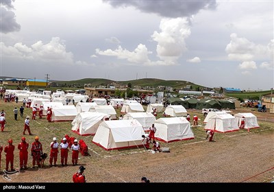 مانور برپایی اردوگاه اسکان اضطراری 1000 نفری در منطقه شمال غرب کشور