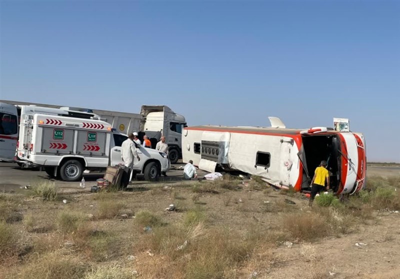 جان‌باختگان تصادف اتوبوس زائران عراقی در خراسان رضوی به 5 نفر رسید