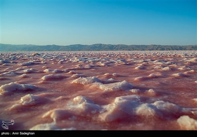 ‫قرمز شدن دریاچه مهارلو - فارس‬