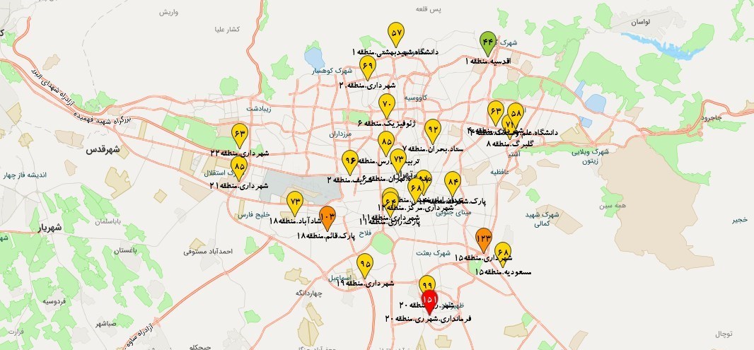 وضعیت هوای تهران 1402/04/19؛ تداوم تنفس هوای "مطلوب" 2