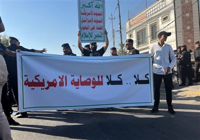 تظاهرات گسترده مردم عراق علیه آمریکا/ جوانان مبارز: بساط سفارت شرارت شیطان را برمی‌چینیم
