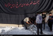 برپایی خیمه عزای محرم در امامزاده موسی مبرقع (ع)