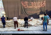 برپایی خیمه عزای محرم در امامزاده موسی مبرقع (ع)