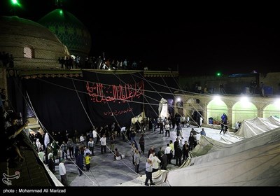 برپایی خیمه عزای محرم در امامزاده موسی مبرقع (ع)