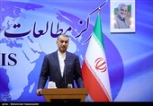 نشست خبری مشترک بدر بن حمد البوسعیدی و حسین امیرعبداللهیان وزرای امور خارجه ایران و عمان