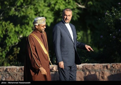 دیدار بدر بن حمد البوسعیدی با حسین امیرعبداللهیان وزرای امور خارجه ایران و عمان