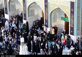 آیین سنتی اذن عزا و تعویض پرچم حرم مطهر رضوی