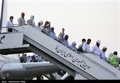 بازگشت اولین گروه از حجاج بیت الله الحرام به فرودگاه همدان