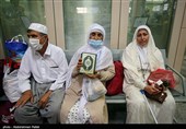 بازگشت اولین گروه از حجاج بیت الله الحرام به فرودگاه همدان