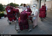بازگشت اولین گروه از حجاج بیت الله الحرام به فرودگاه همدان