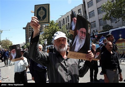 راهپیمایی مردم مشهد در محکومیت اهانت به قرآن کریم