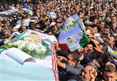 وداع باشکوه با دو شهید مدافع‌ امنیت در یاسوج/ تشییع پیکر شهیدان امینی و ‌درخشان‌زاده‌ + فیلم