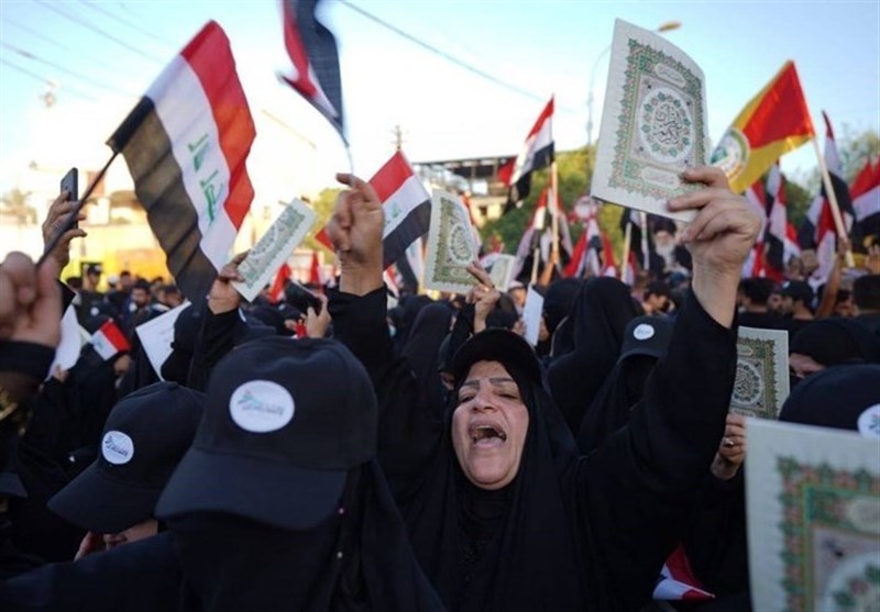 مردم عراق در حمایت از قرآن کریم تظاهرات کردند