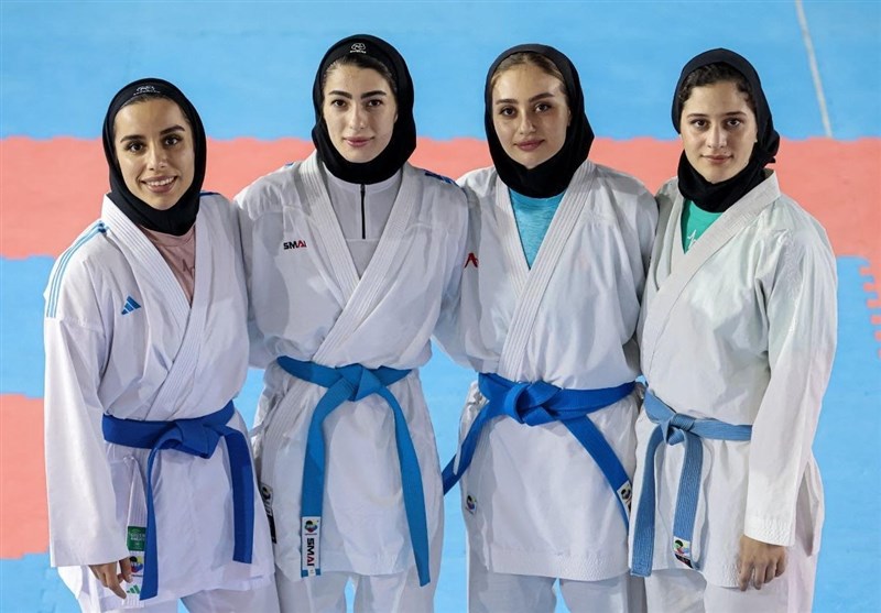 کاراته قهرمانی آسیا| صعود مقتدرانه دختران ایران به دیدار نهایی کومیته تیمی