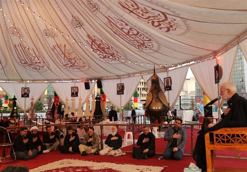 بزرگترین خیمه عاشورایی تهران در میدان هفت تیر برپا شد + تصاویر