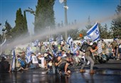 جنگ خیابانی پلیس اسرائیل با مخالفین کودتای قضایی نتانیاهو در قدس اشغالی