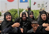 آئین وداع با شهیدان مدافعان امنیت در اهواز