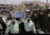 آئین وداع با شهیدان مدافعان امنیت در اهواز