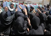 آئین وداع با شهیدان مدافعان امنیت در اهواز