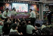 آئین وداع با شهیدان مدافعان امنیت در اهواز