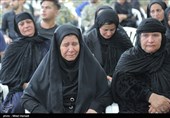 آئین وداع با شهیدان مدافعان امنیت در اهواز