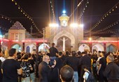 حال و هوای حرم حضرت عبدالعظیم (ع) در شب تاسوعا + فیلم و تصاویر